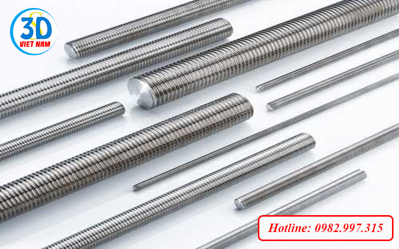 Ty ren inox (thanh ren inox) chịu lực tốt, chống ăn mòn cao